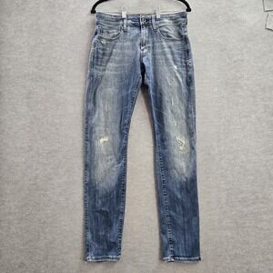 G-Star RAW Men Jeans 29X32 Blue Denim Deconstructed Restored Slim Distressed
